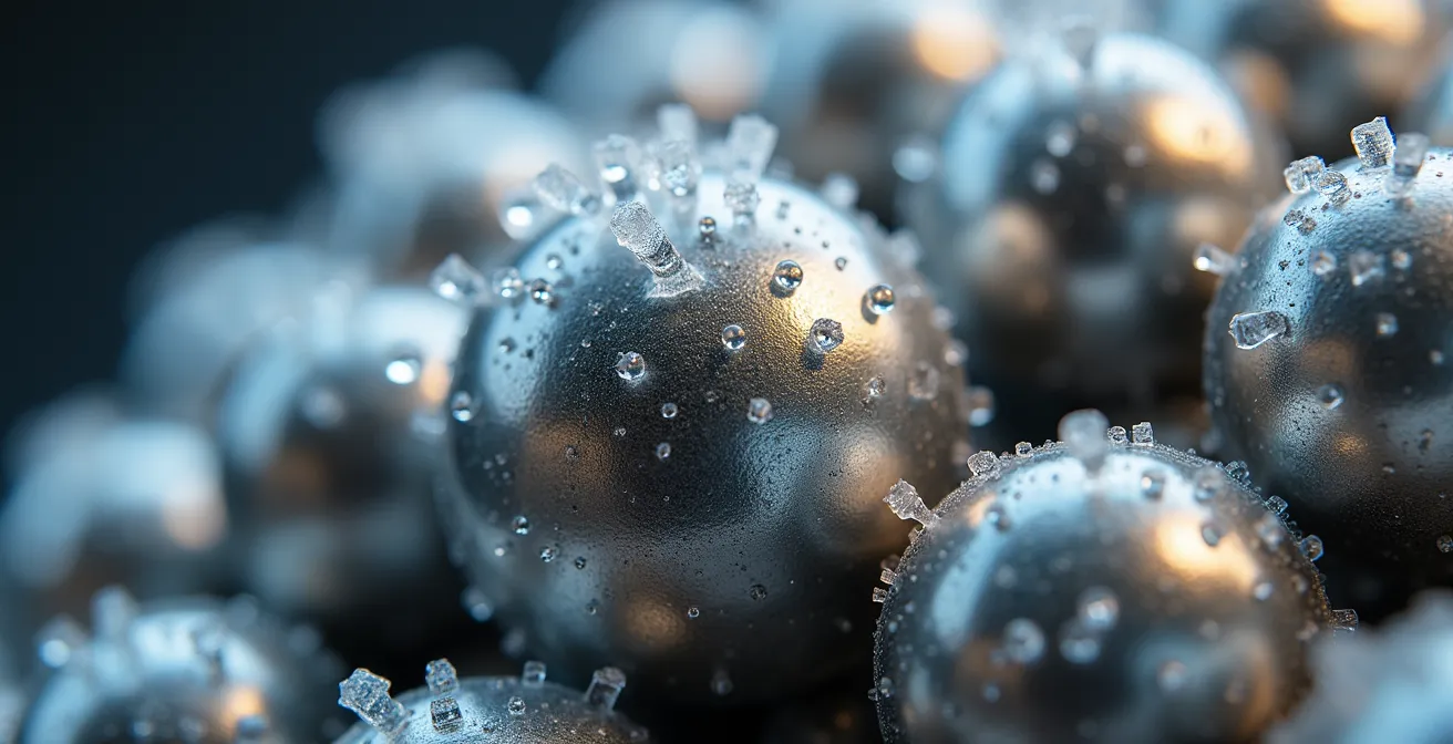 Extreme close-up of salt crystal formation on fishing reel bearings showing corrosion patterns