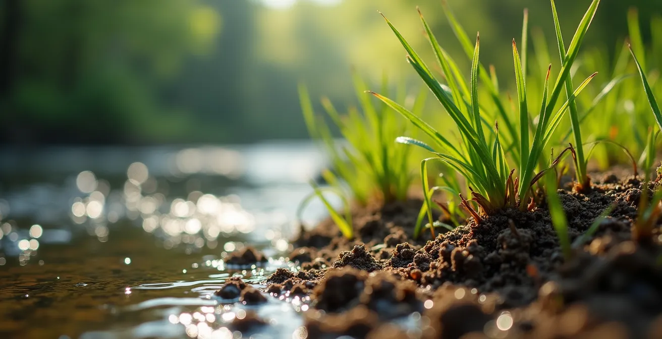 Pristine riparian zone showing the importance of buffer distance from water
